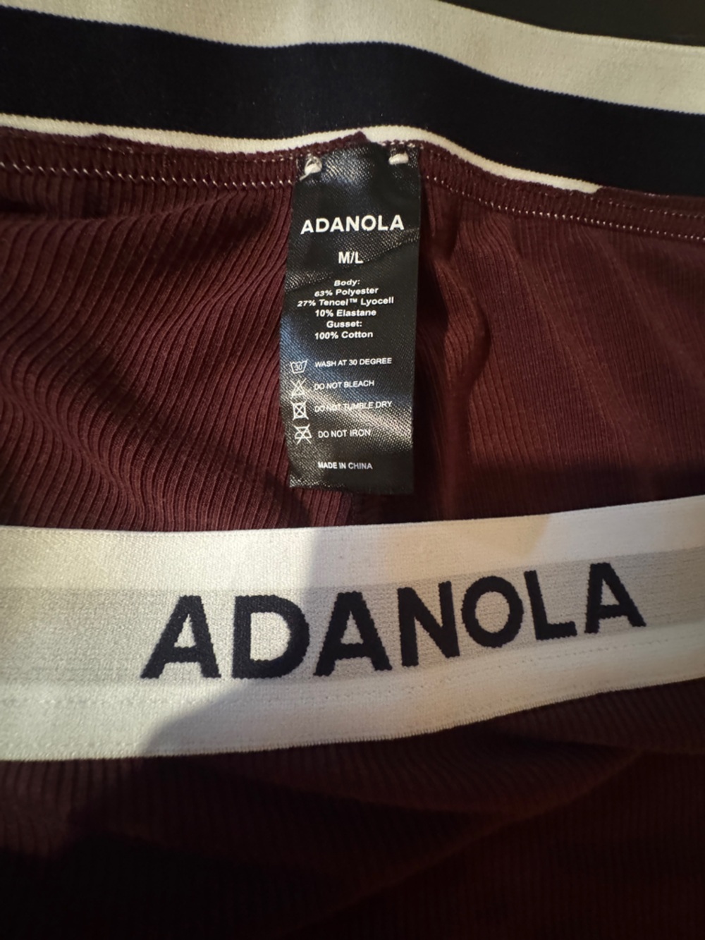 Adanola | Womens Branded Ribbed Boxer in Maroon NWT - Picture 10 of 11